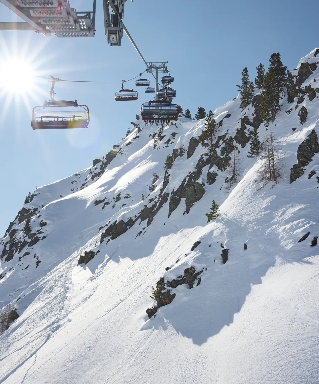Cable car in the Silvretta Arena Ischgl