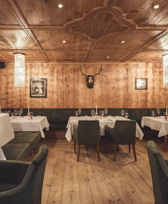 Laid table in an alpine parlour
